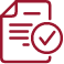 A checkmark symbol is shown on top of a paper